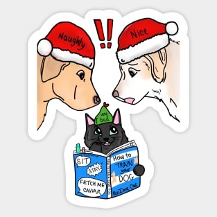 How to Train Your Dog at Christmas Sticker